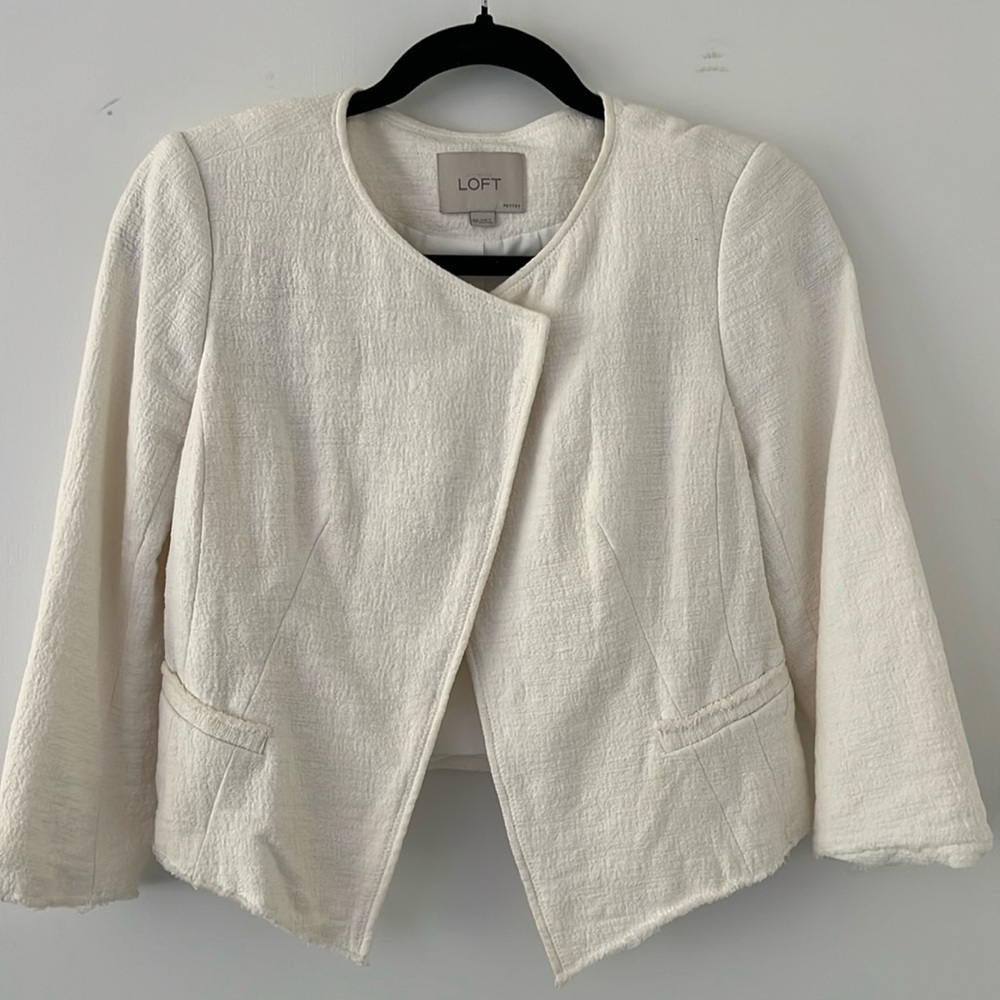 Loft white summer blazer